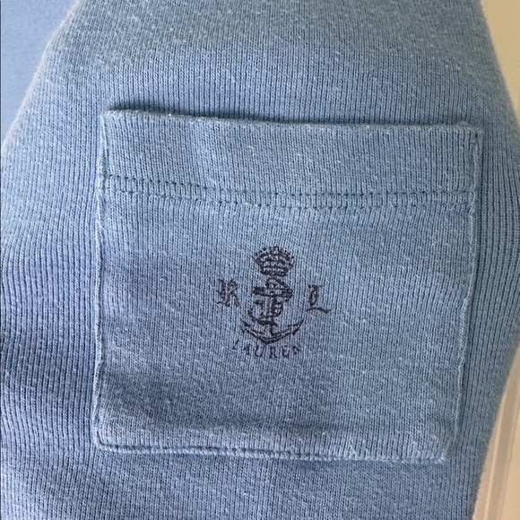 Lauren Ralph Lauren Blue 100% Cotton 3/4 Sleeve Women's Top Size Large - Picture 3 of 4